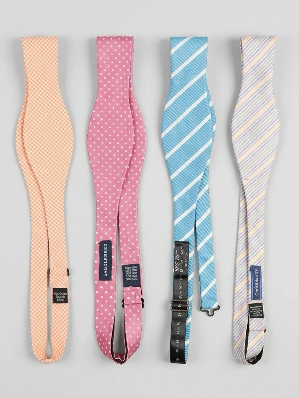 Saddlebred Pink Polka Dot Self-Tie Bow Tie